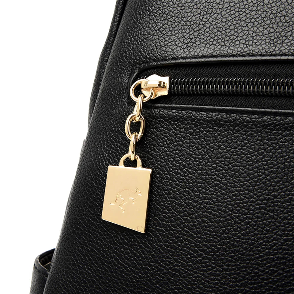 Women High Quality Leather Backpack Large Capacity School Shoulder Bags for Teenage Girls Travel Backpack Designer Sac A Dos