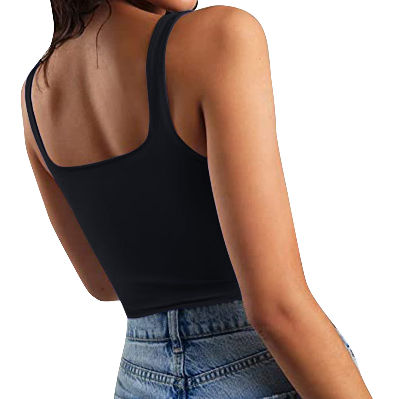 2025 New Fashion Women Sexy Crop Top Solid Color Camisoles Tank Tops Y2k Harajuku Ladies Casual Sleeveless Slim Camis Vest