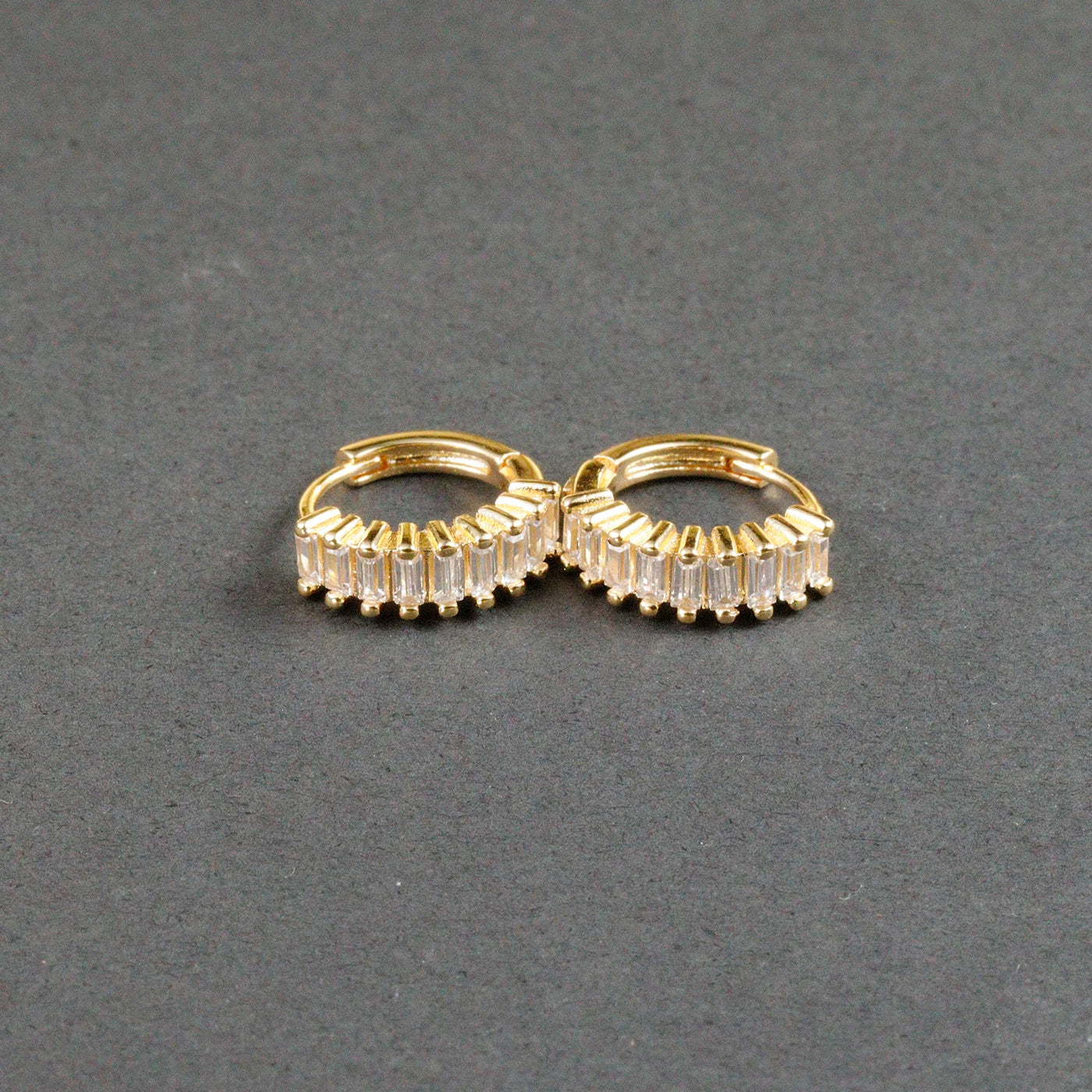 Fashion Multicolor Zircon Crystal Small Hoop Earrings Women Stainless Steel Flower Square Cartilage Earring Piercing Jewelry