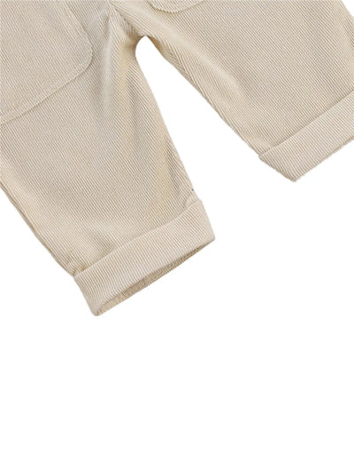 0-24months Unisex Baby Suspender Pants Jumpsuit With Buttons Fit Solid Color Overalls For Toddler Boys And Girls
