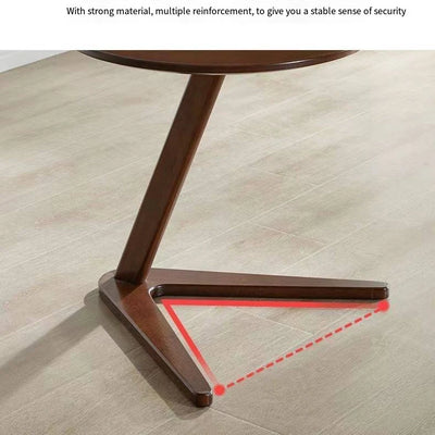 Nordic Style Solid Wood Side Table Sofa Side Table Living Room Small Coffee Table for Small Spaces Bedroom Rustic Walnut