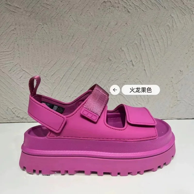 Women's Roman sandals with astronomical optical shoes, casual and comfortable thick sole height increase, summer, 2025