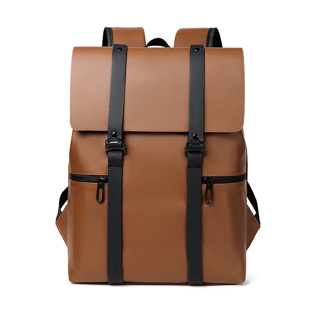 Men Backpack Rucksack Daypack Satchel Student Bag PU Leather Laptop Computer Travel Business Male School Book Bags Knapsack
