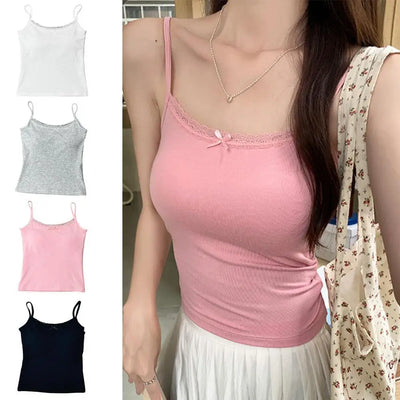 White Lace Bow Camisole