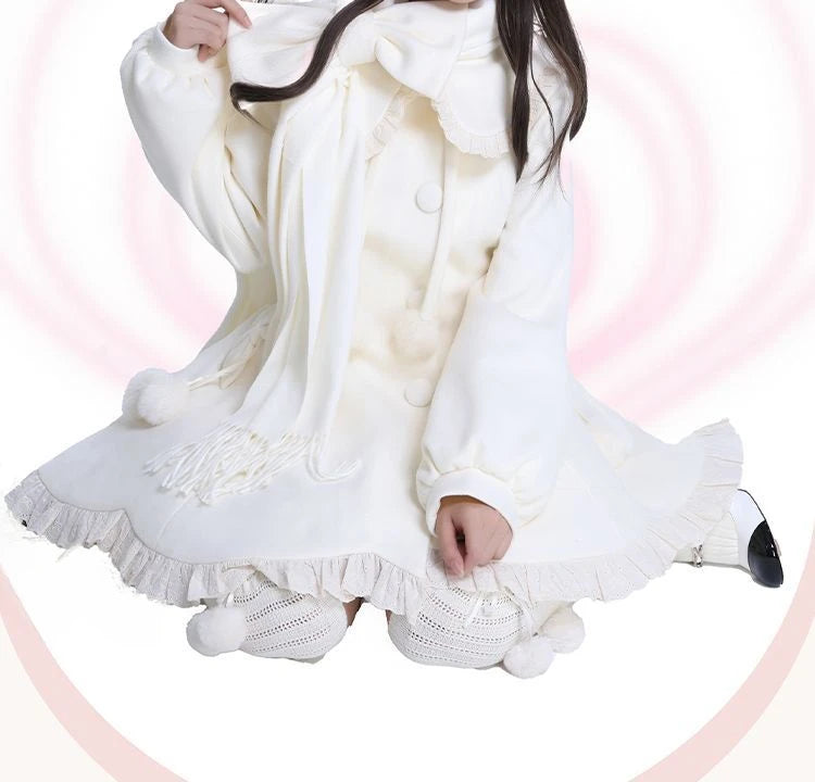 Japanese Kawaii Lolita Lace Patchwork Sweet Dress Coat Women Y2k Aesthetic Contrast Color Dresses Single Breasted Party Vestidos