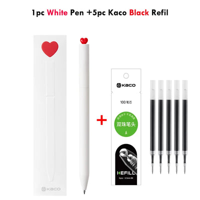 KACO Kawaii Rotate Gel Pens Stationery Caneta 문구용품 0.5MM Black Ink канцелярия Fluent Writing High Capacity for School Office ﻿