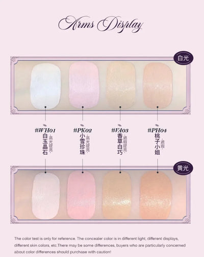Midsummer Concealer Lightweight Cream With Hyaluronic Acid,Liquid Highlighter For Dark Circles & Redness 0.21 fl.oz