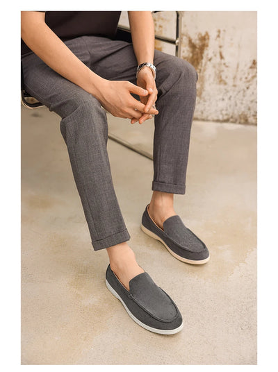 Men's Casual Shoes Cow Suede Genuine Leather Men Classic British Style Loafers Moccasins Mens Light Comfortable Driving Flats