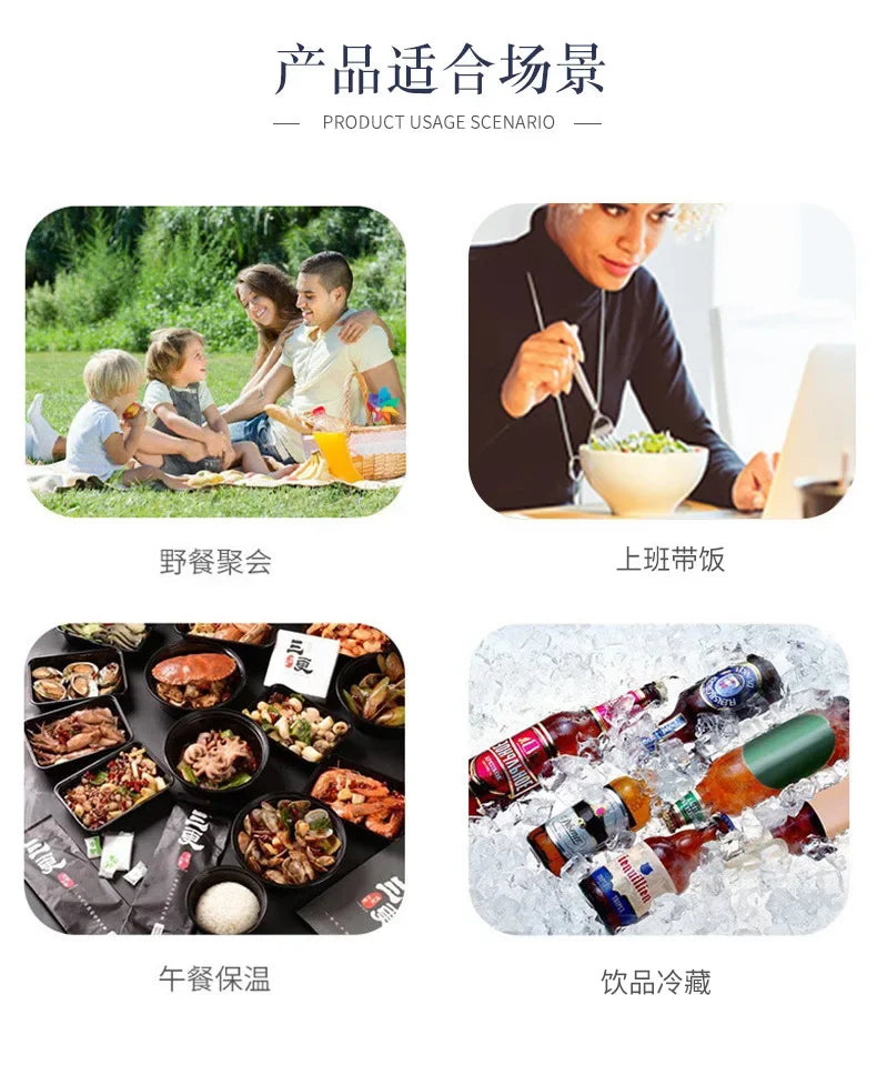 Functional Pattern Cooler Lunch Box Portable Insulated Canvas Lunch Bag Thermal Food Picnic Lunch Bags For Women Kids