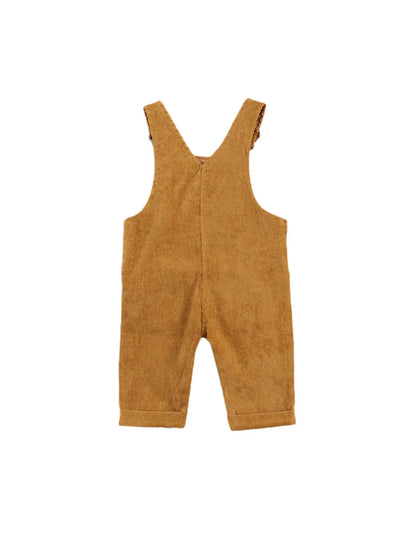 0-24months Unisex Baby Suspender Pants Jumpsuit With Buttons Fit Solid Color Overalls For Toddler Boys And Girls