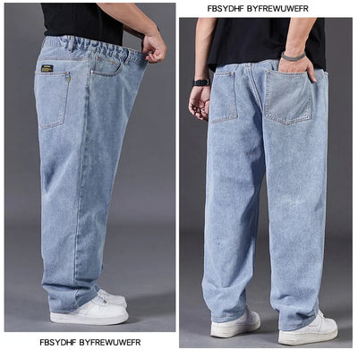 Big Size Jeans Men Large Size Jumbo Long Loose Pants Plus Size Loose Jeans Men