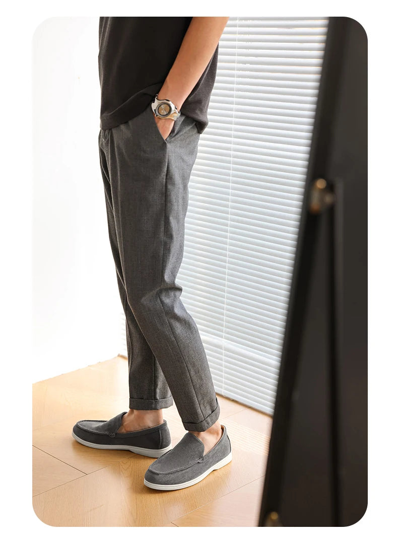 Men's Casual Shoes Cow Suede Genuine Leather Men Classic British Style Loafers Moccasins Mens Light Comfortable Driving Flats