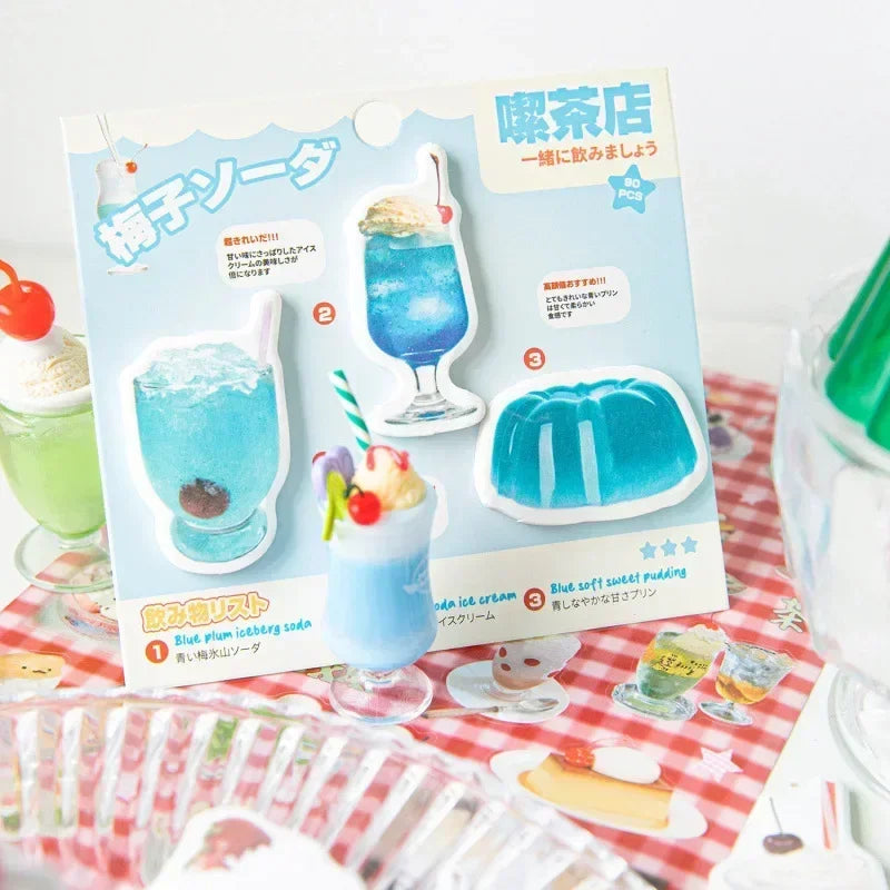 90pcs Cute Memo Pad  Set Welcome To The Teahouse Series  Memo Pad  Kawaii Stationery