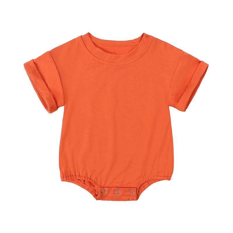 2025 Summer Newborn Baby Clothing Bamboo fiber casual Rompers 3-24M Infnat Boys Girls Jumpsuit Bebe Body Clothes Short Sleeve