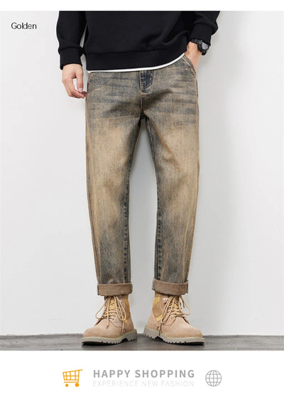 Men's Jeans Baggy Pants Loose Fit Harem Pants For Men Clothing Streetwear Fashion Pockets Patchwork Large Trousers Oversized 42