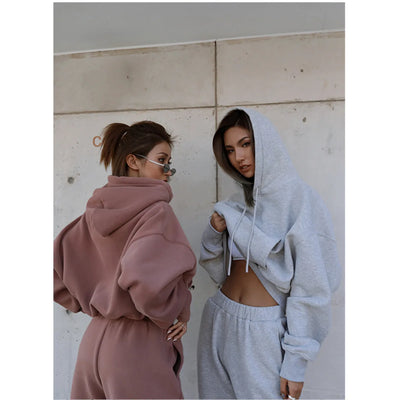 2024 Autumn Winter Women's New Long Sleeved Hat Casual Sweater Coat Women's Sports Set