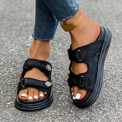 New Women Casual Roman Designer Platform Sandals Flats Summer Outdoor Shoes Beach Comfortable Sandals 2024 Trend Shoes for Women