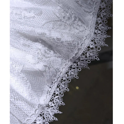 2025 Lolita Subculture Black White Short SK Lace Skirt High Waist Lace Up Girls Birthday Gothic Victorian Cosplay Party Skirts
