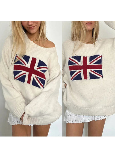 Women s American Flag Print Hoodies Long Sleeve V-Neck Loose Sweatshirt Autumn Winter Pullover Tops for Women
