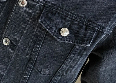 Jeans Coat for Men Black Autumn Denim Jackets Man High Quality Winter 2024 Low Cost Joker Fashion Large Size Menswear New in Y2k