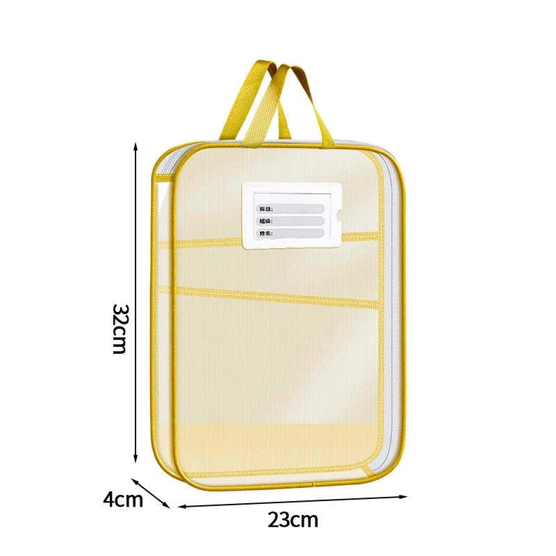 3 Layers Stationery Storage Bag Stationery Mesh Zipper Bag File Folders Large Capacity Storage Bags School Office Organizer 파우치