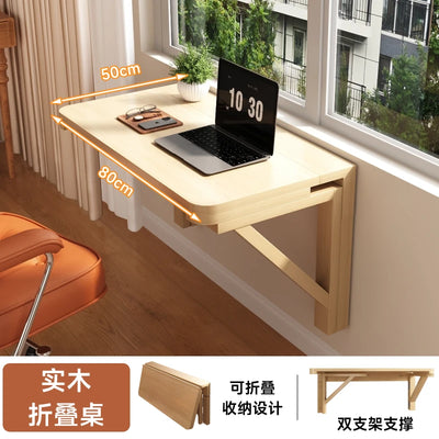 Nordic Style Wall Hanging Folding Table for Home Use Simple Study Desk Writing Desk Against The Wall Space-saving Laptop Desk