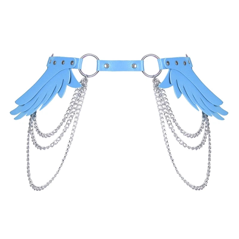 Y2k Style Angel Wing Rivet Waist Belt PU Universal Belt Hot Girl Women Waist Belt for Coat Skirts Jeans Decorative