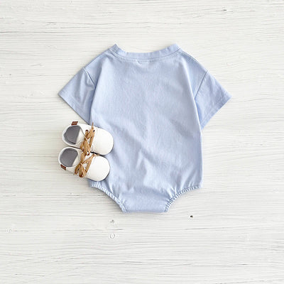 New Summer Infant Short Sleeve Romper Baby Triangle Bodysuit Clothes Baby Girl Jumpsuit Love Cloud Pattern Cartoon Boy 0-18M