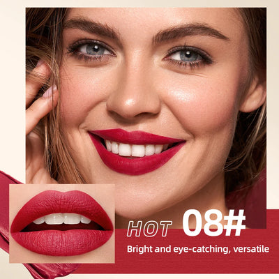 New Velvet Matte Lipstick Long Lasting Waterproof Lipstick Non-Stick Cup Lip Stain Tint Cosmetics Lip Pencil Liner Makeup