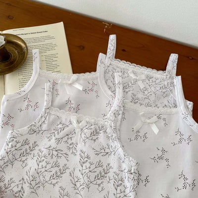 0-2 Years Old Baby Girls Jumpsuit Summer Thin Infant Romper Cotton Floral Prints Baby Sling Clothes