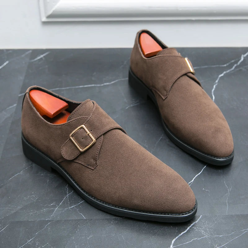 2024 New High Quality Handmade Oxford Dress Shoes Footwear Wedding Formal Italian Shoes Hot Social Office Pointed Suede Loafers