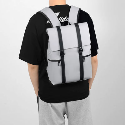 Men Backpack Rucksack Daypack Satchel Student Bag PU Leather Laptop Computer Travel Business Male School Book Bags Knapsack