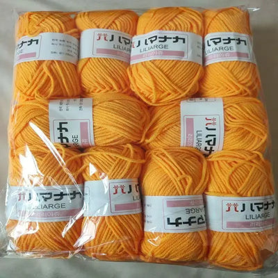 Soft Milk Cotton Knitting Yarn Set Multi Color Handmade Knitting Cotton Yarn For DIY Crochet Scarf Sweater Hat Doll Craft
