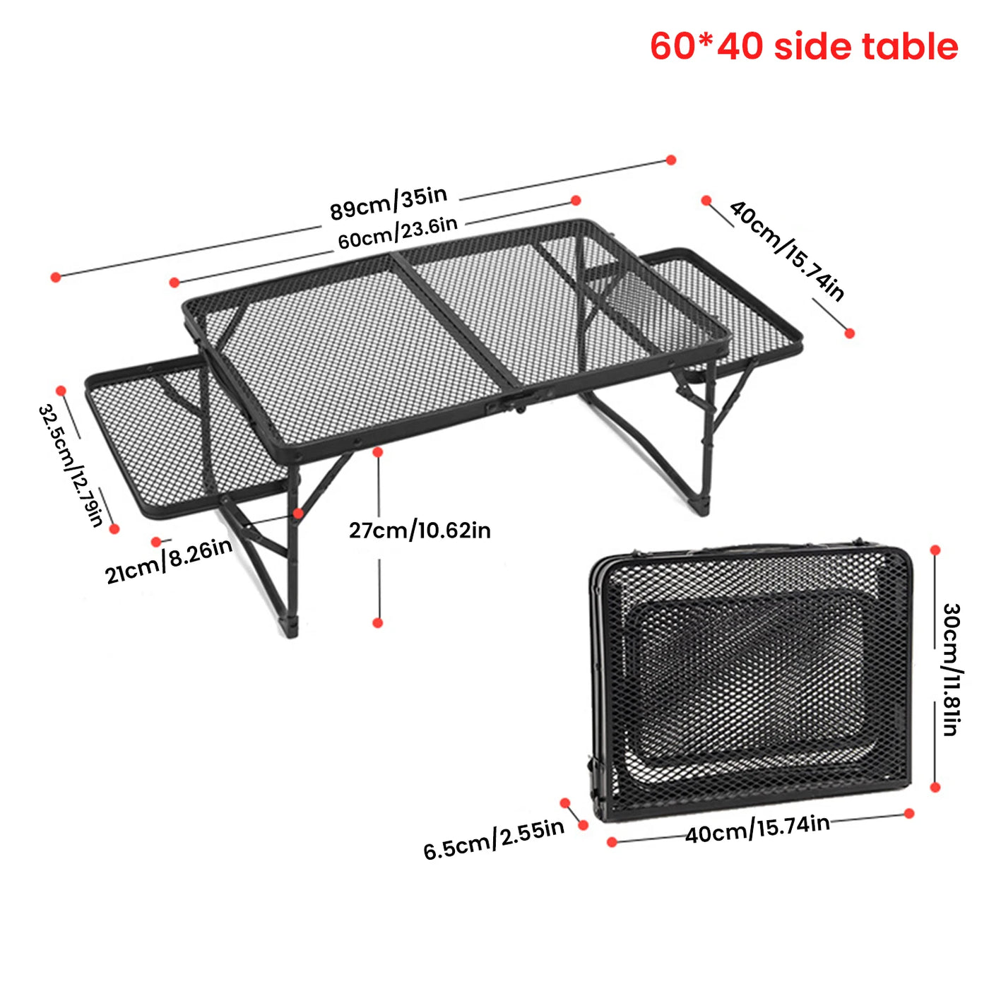 Camping Table Iron Mesh Folding Table Portable Outdoor Camping With Lifting Shelf Mesh Folding Table Outdoor Foldable Table