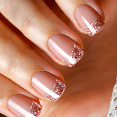 24pcs Press on Nails Square Flower False Nails Wearable Stick-on Nails Fake Nail Uñas Postizas Mujer Накладные Ногти 네일팁