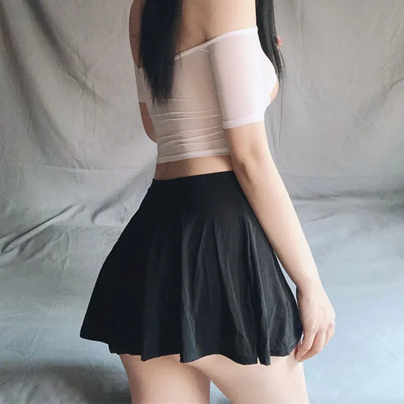 Pleated Mini Skirt