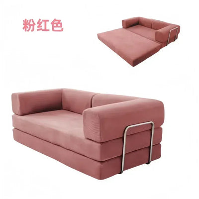 Italian Compressed Soft Sofa Convenient Minimalist Retro Corduroy Sofa Bed Foldable Washable Customizable for Living Room