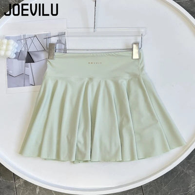 Women's Yoga White Sports Skirt  Fitness Running Tennis  Sexy Slim Pleated Skirt Anti Walking Halter Skirt Women's Clothing