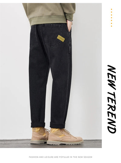 Men's Jeans Baggy Pants Loose Fit Harem Pants For Men Clothing Streetwear Fashion Pockets Patchwork Large Trousers Oversized 42
