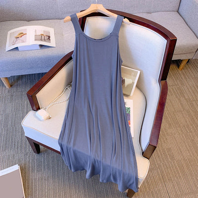 150Kg Plus Size Women Summer Dress 5XL 6XL 7XL 8XL High Stretch Inner Dress