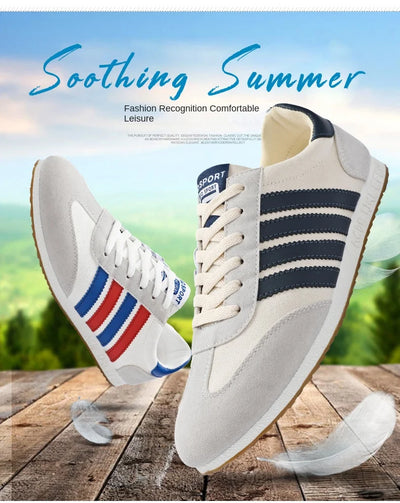Men Mesh Casual Sports Shoes Spring and Autumn New Fashion Casual Forrest Gump Versatile Lace Up Student Running Shoes