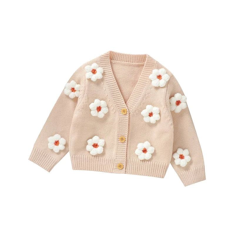 Baby Girls Cardigan Princess Long Sleeve Knit Jacket Cute Girls Sweater Coat Winter Infant Knitted Cardigan Baby Knit Clothes