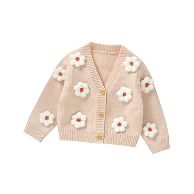 Baby Girls Cardigan Princess Long Sleeve Knit Jacket Cute Girls Sweater Coat Winter Infant Knitted Cardigan Baby Knit Clothes