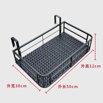 Elegant European-Style Flower Stand Expansive Iron Art Balcony Rail Organizer Decorative Hanging Pot Holder Urban Green Space
