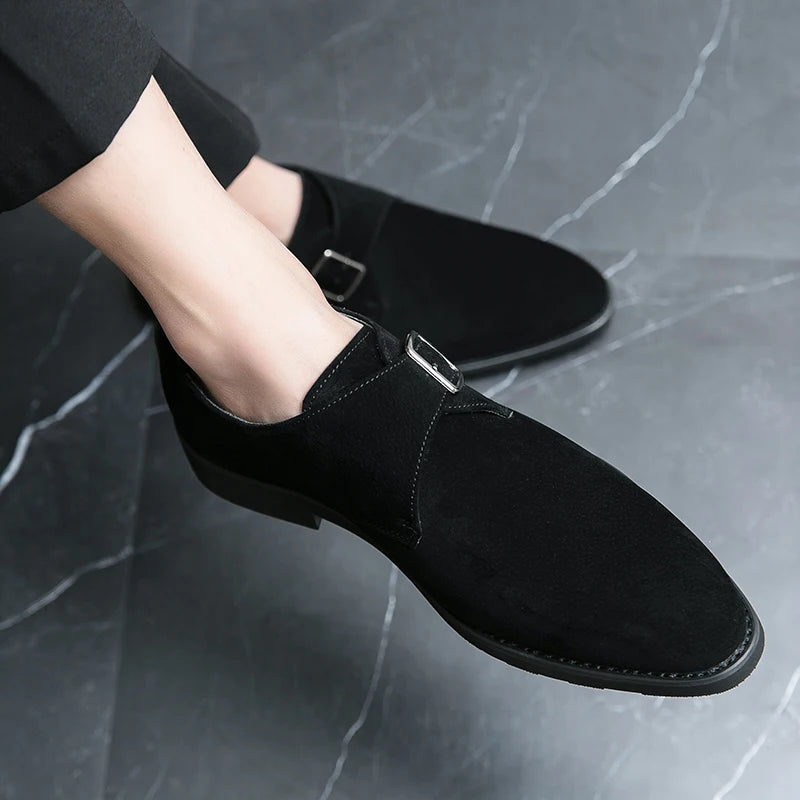 2024 New High Quality Handmade Oxford Dress Shoes Footwear Wedding Formal Italian Shoes Hot Social Office Pointed Suede Loafers