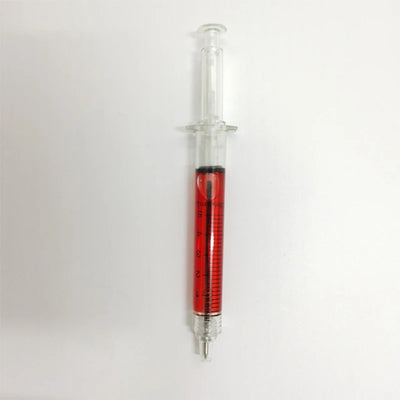 Novelty Syringe Needle Shape Ballpoint Creative Styling Needle Pen Office School Stationery Pen Syringe Needle Ballpoint Pen