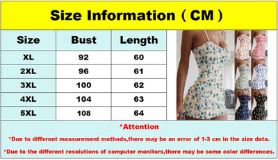 Plus Size Dresses Summer New Print Backless Slip Dress Women's Sexy Slim Floral Dress Mini Dresses Package Buttocks Short Skirt