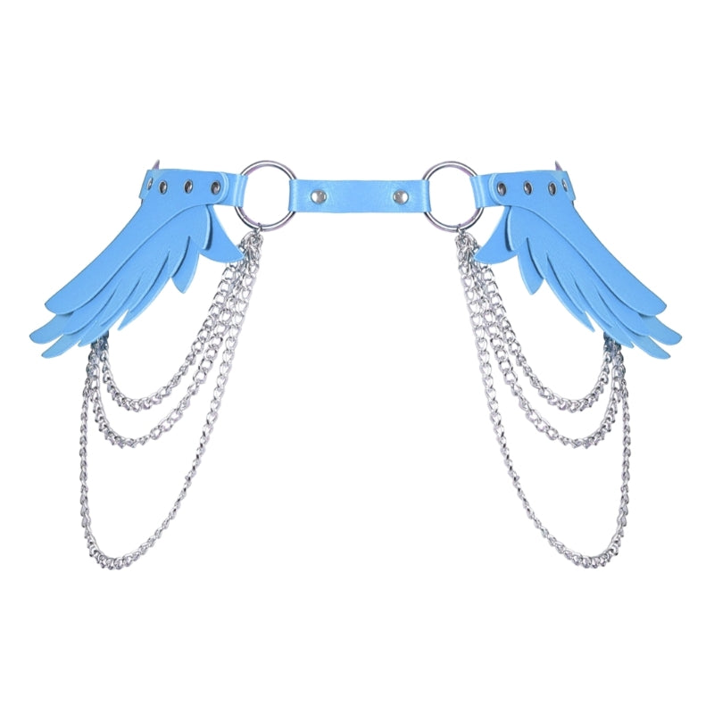 Y2k Style Angel Wing Rivet Waist Belt PU Universal Belt Hot Girl Women Waist Belt for Coat Skirts Jeans Decorative