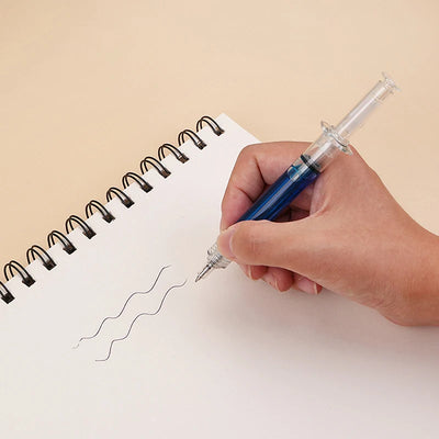 Novelty Syringe Needle Shape Ballpoint Creative Styling Needle Pen Office School Stationery Pen Syringe Needle Ballpoint Pen