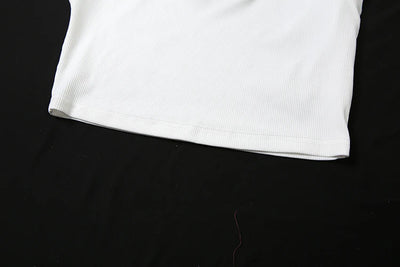 Weird Puss Casual Sporty 2 Piece Set Summer Women Tracksuit Basic Plain Vest+Cycling Shorts Matching Skinny Streetwear Outfits